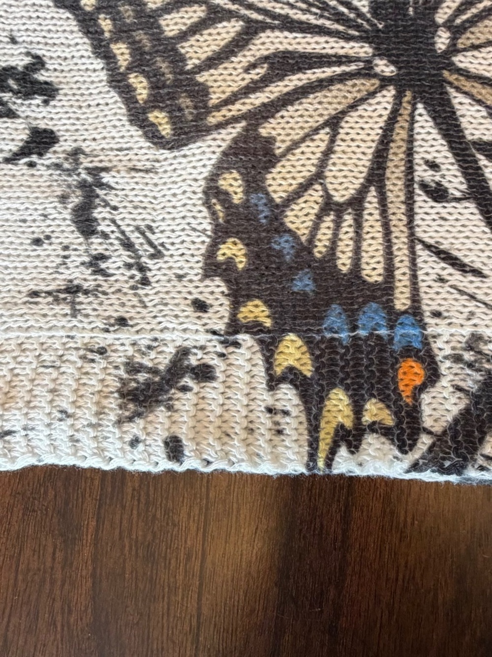Luisa Ricci Italy Knit hite Butterfly Women's Batwing Sweater, Size Large - Picture 7 of 12